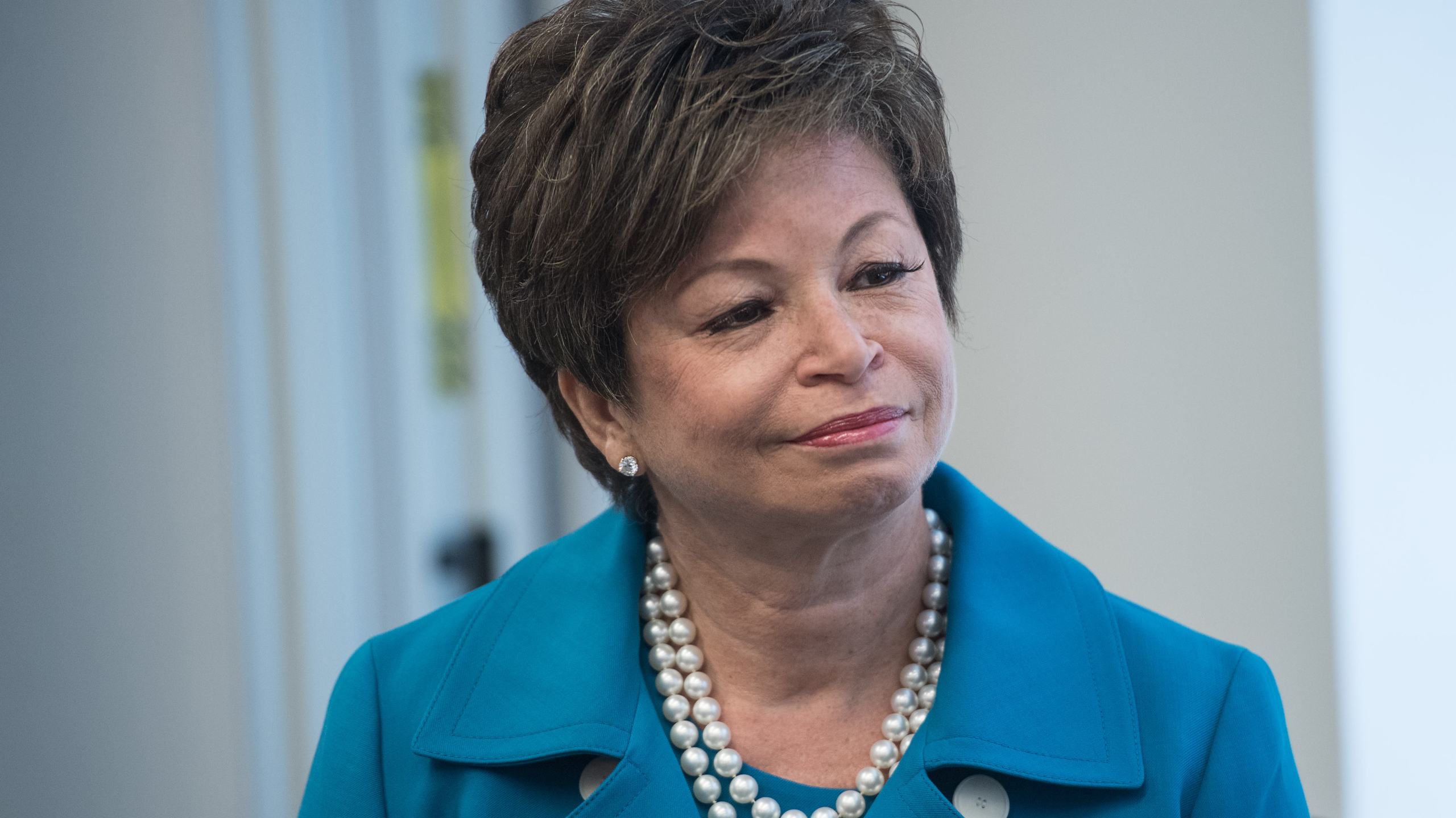 Former White House adviser Valerie Jarrett speaks during a conversation at the Raben Group in Washington, D.C., on May 31, 2017. (Credit: NICHOLAS KAMM/AFP/Getty Images)