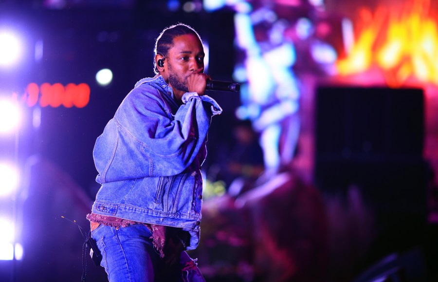 Kendrick Lamar performs onstage with SZA during the 2018 Coachella Valley Music And Arts Festival in Indio on April 13, 2018. (Credit: Christopher Polk / Getty Images)