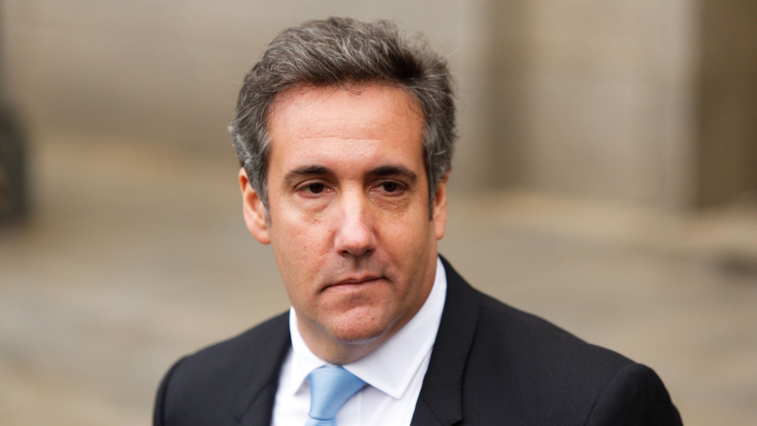 Michael Cohen exits the U.S. Federal Court on April 16, 2018 in Lower Manhattan, New York. (Credit: EDUARDO MUNOZ ALVAREZ/AFP/Getty Images)