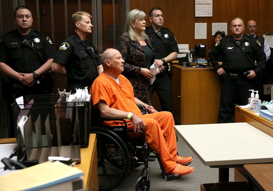 Joseph James DeAngelo, the suspected “Golden State Killer,” appears in court for his arraignment on April 27, 2018, in Sacramento. (Credit: Justin Sullivan/Getty Images)