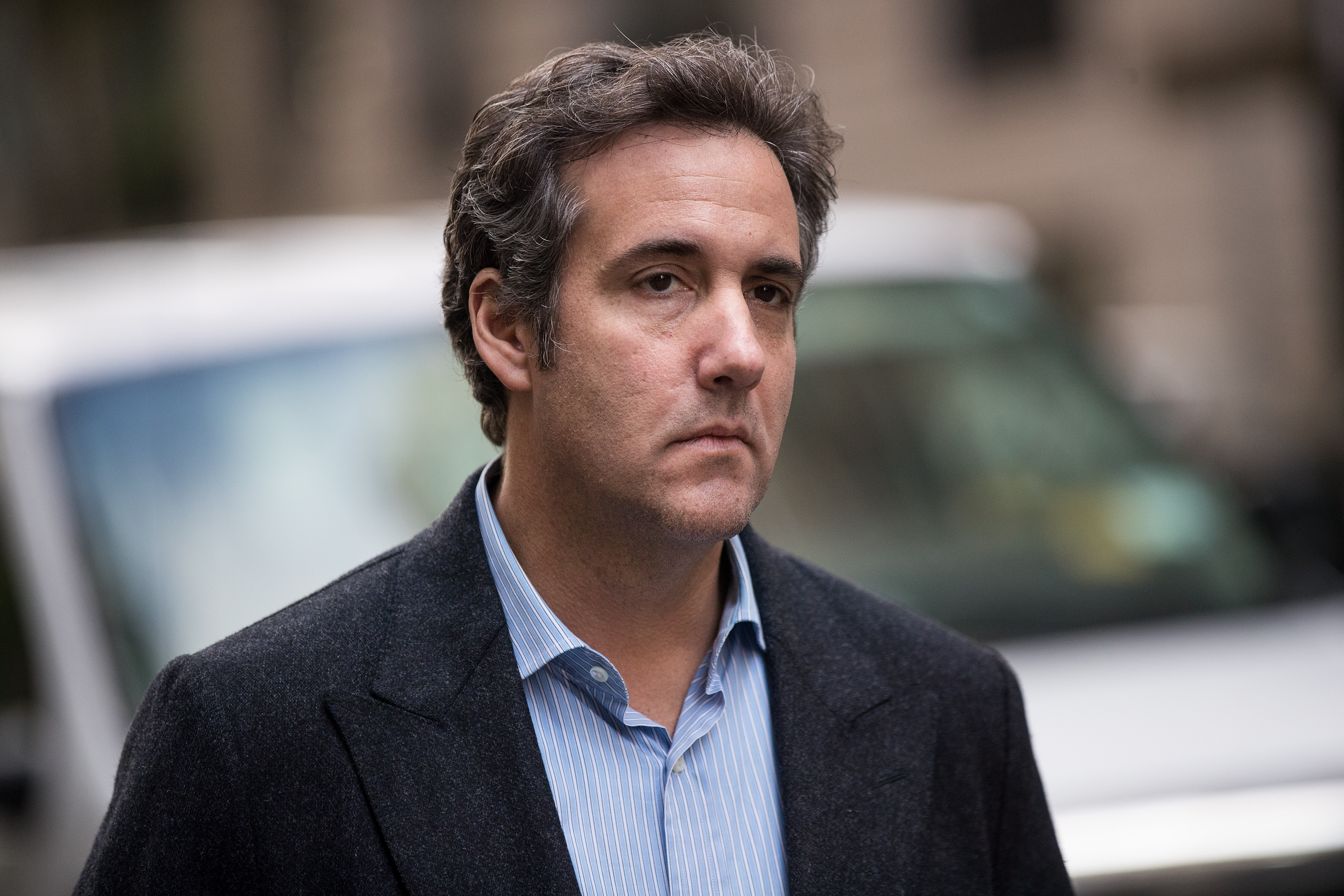 Michael Cohen, former personal attorney for Donald Trump, exits the Loews Regency Hotel in New York City on May 11, 2018. (Credit: Drew Angerer/Getty Images)