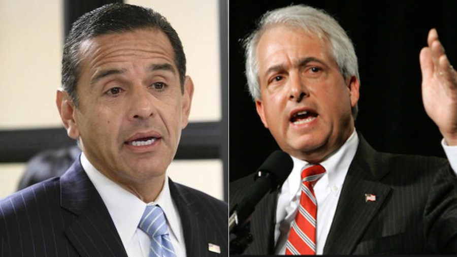 Democrat Antonio Villaraigosa, left, and Republican John Cox are both contenders in California’s gubernatorial contest. (Credit: Irfan Khan / Los Angeles Times / John Cox’s Facebook page)