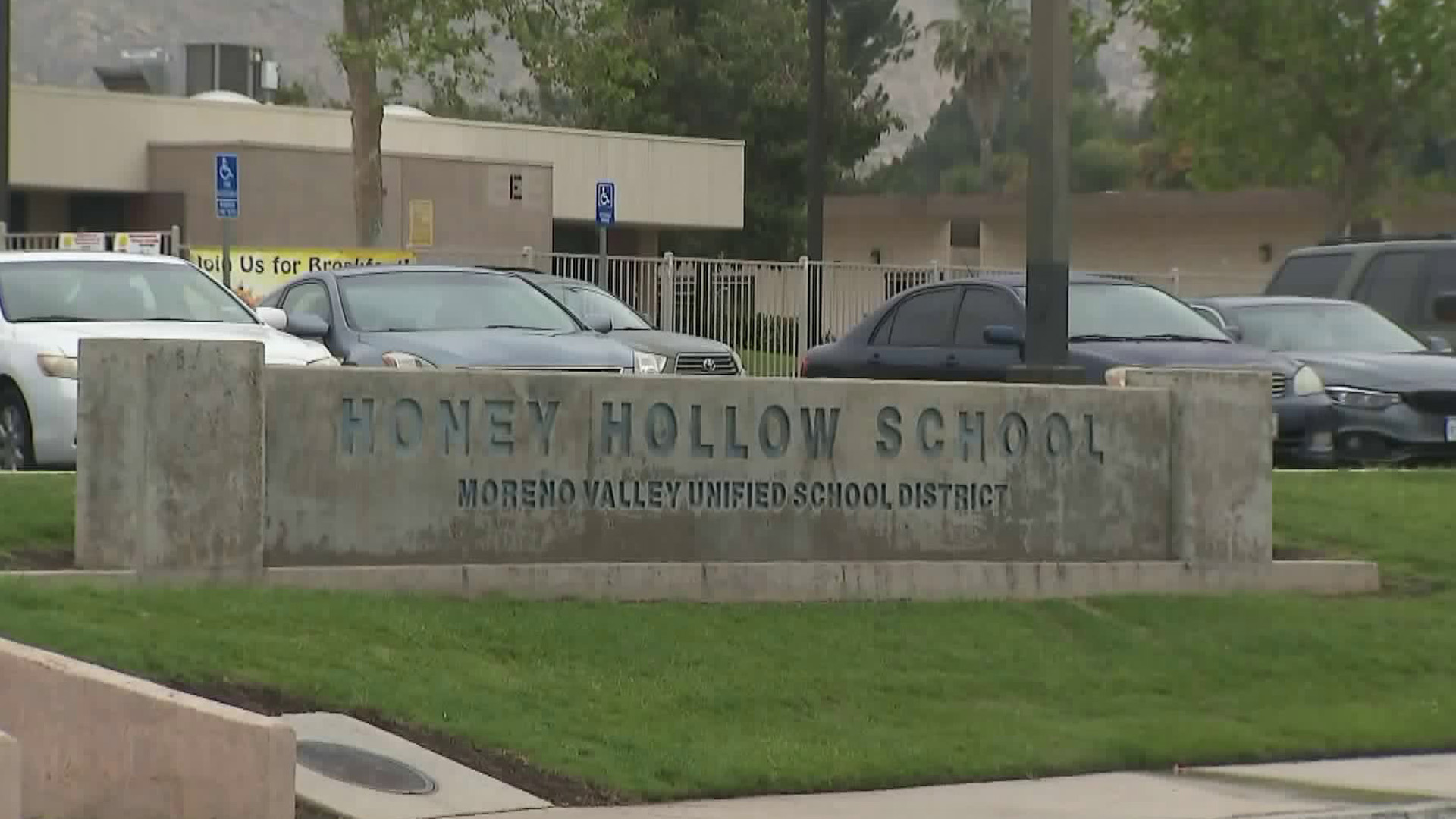 Honey Hollow Elementary School in Moreno Valley is seen on May 23, 2018. (Credit: KTLA)