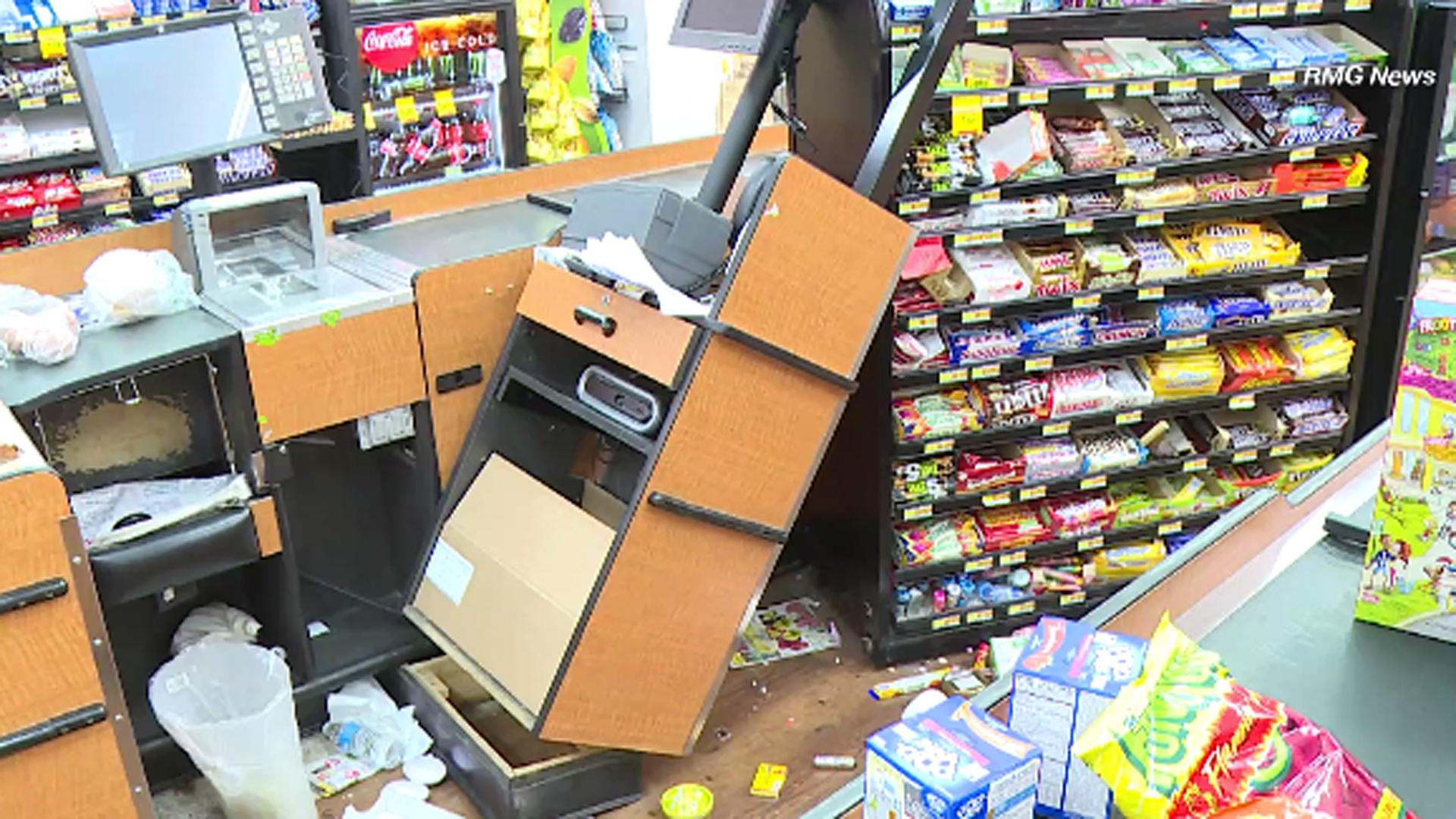 A hit-and-run driver crashed into a store in Lomita on May 3, 2018. (Credit: RMG News)