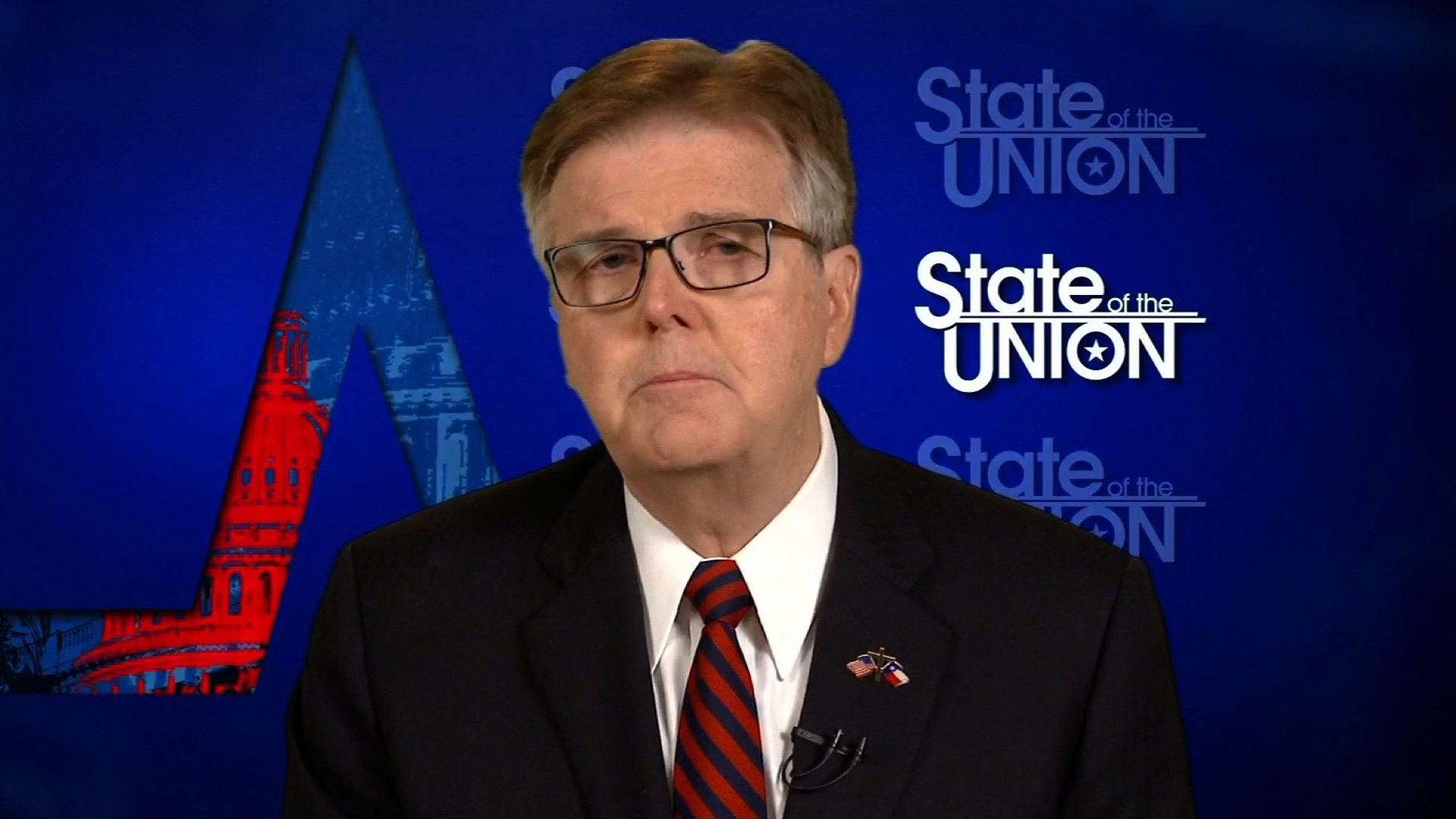 Texas GOP Lt. Gov. Dan Patrick is seen speaking to CNN about the school shooting in Santa Fe, Texas on May 18, 2018. (Credit: CNN)