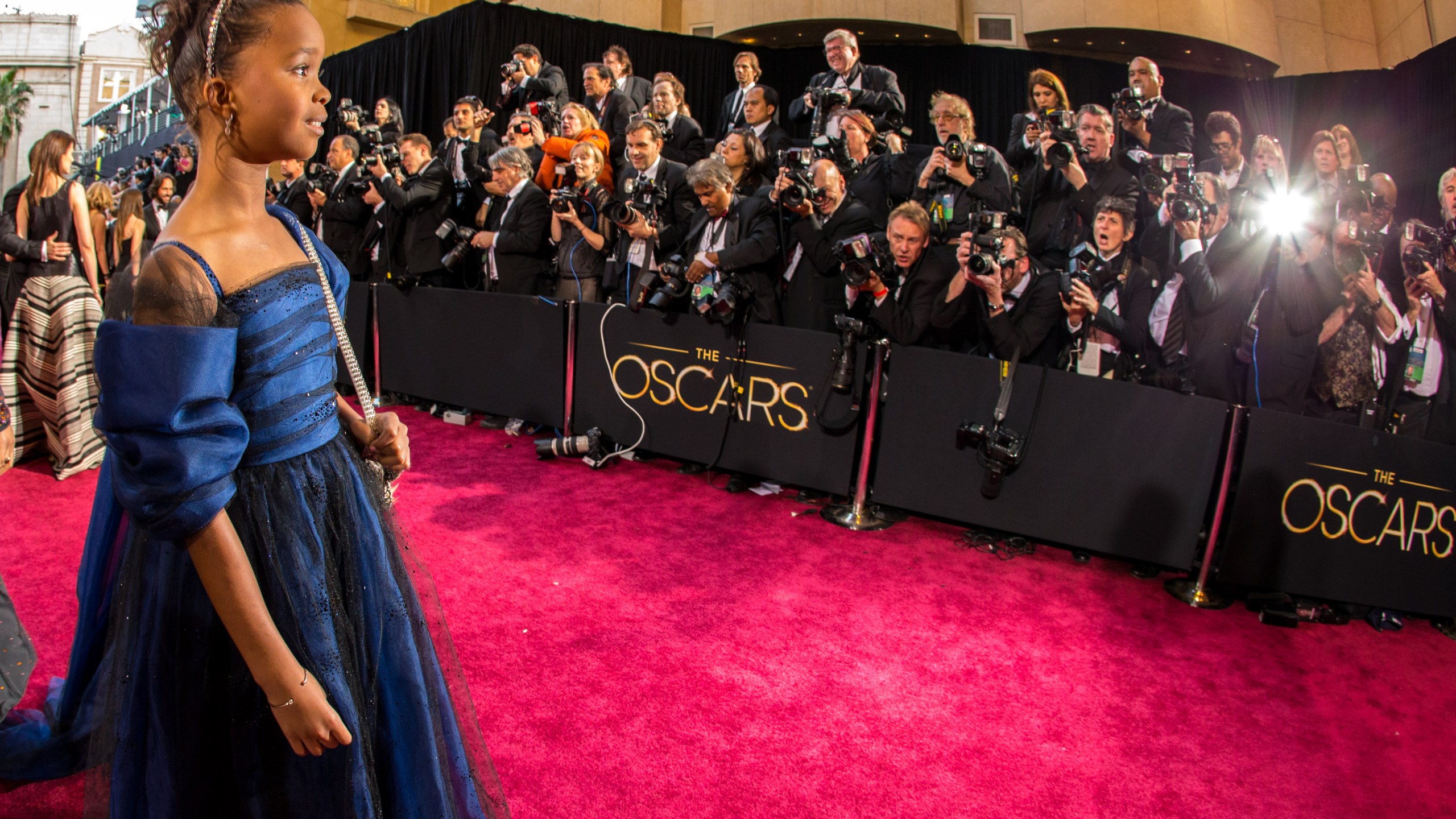 Actress Quvenzhane Wallis arrives at the Oscars held at Hollywood & Highland Center on February 24, 2013 in Hollywood. (Credit: Christopher Polk/Getty Images)