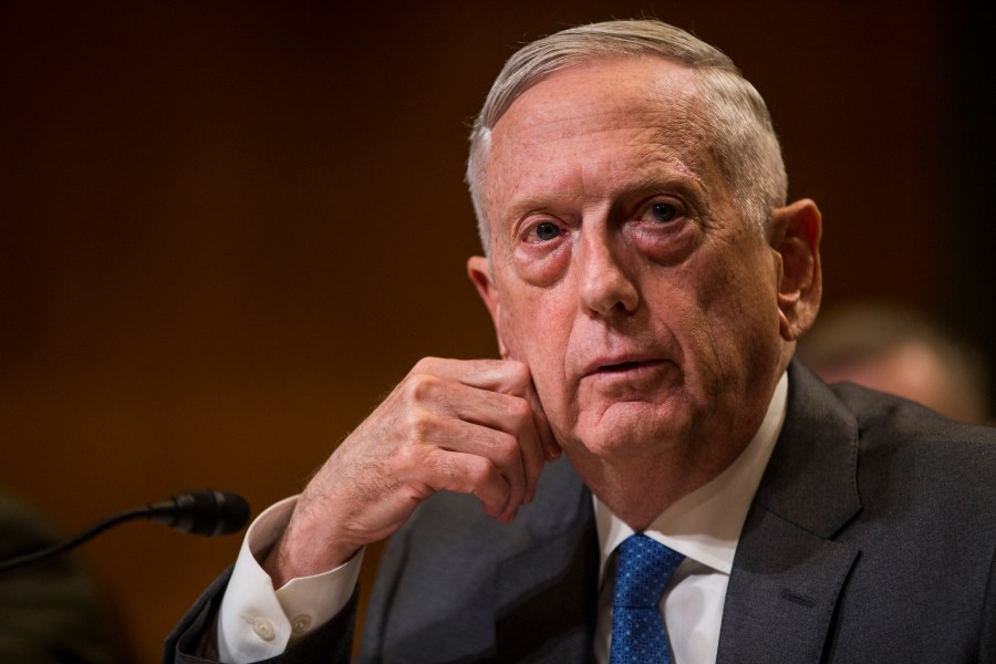 Secretary of Defense James Mattis testifies during a Senate Appropriations Subcommittee on Defense hearing on May 9, 2018, in Washington, D.C. (Credit: Zach Gibson/Getty Images)