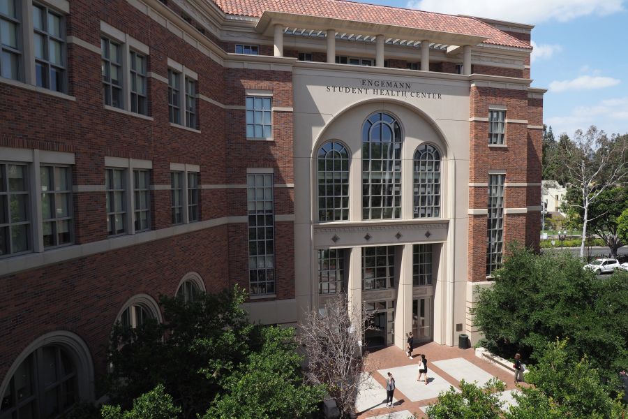 The entrance to the Engemann Student Health Center on the campus of the University of Southern California seen on May 17, 2018. (Credit: Robyn Beck/ AFP/Getty Images)