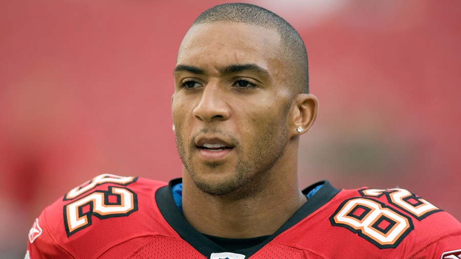 In this file photo, Kellen Winslow of the Tampa Bay Buccaneers warms up against the Houston Texans just prior to the start of the preseason game at Raymond James Stadium on September 4, 2009 in Tampa, Florida. (Credit: J. Meric/Getty Images)