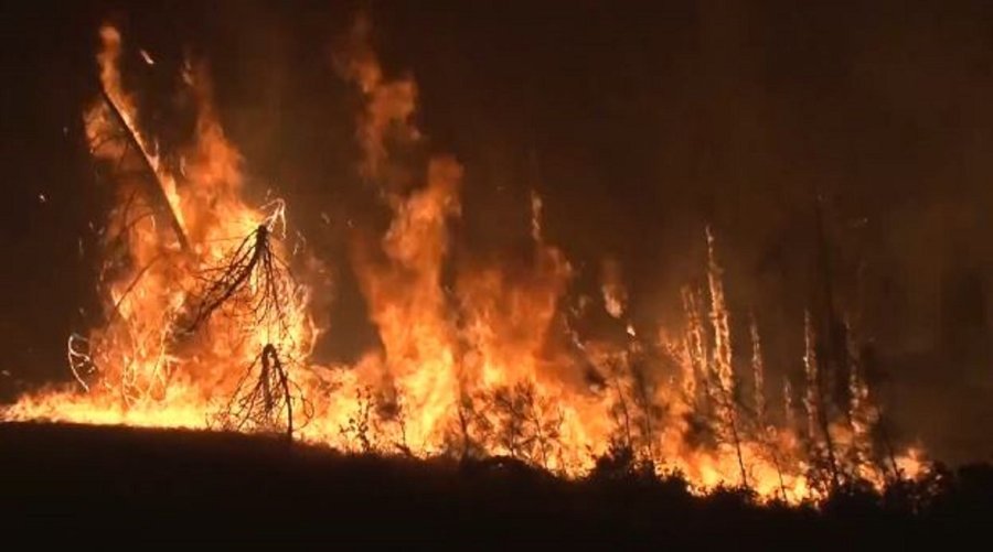 Gov. Jerry Brown declared a state of emergency in parts of Northern California due to raging wildfires that have burned 10,500 acres so far. (Credit: KPIX via CNN)