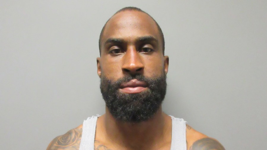 Brandon Browner, a former NFL player, is seen in a booking photo released by La Verne police on July 8, 2018.