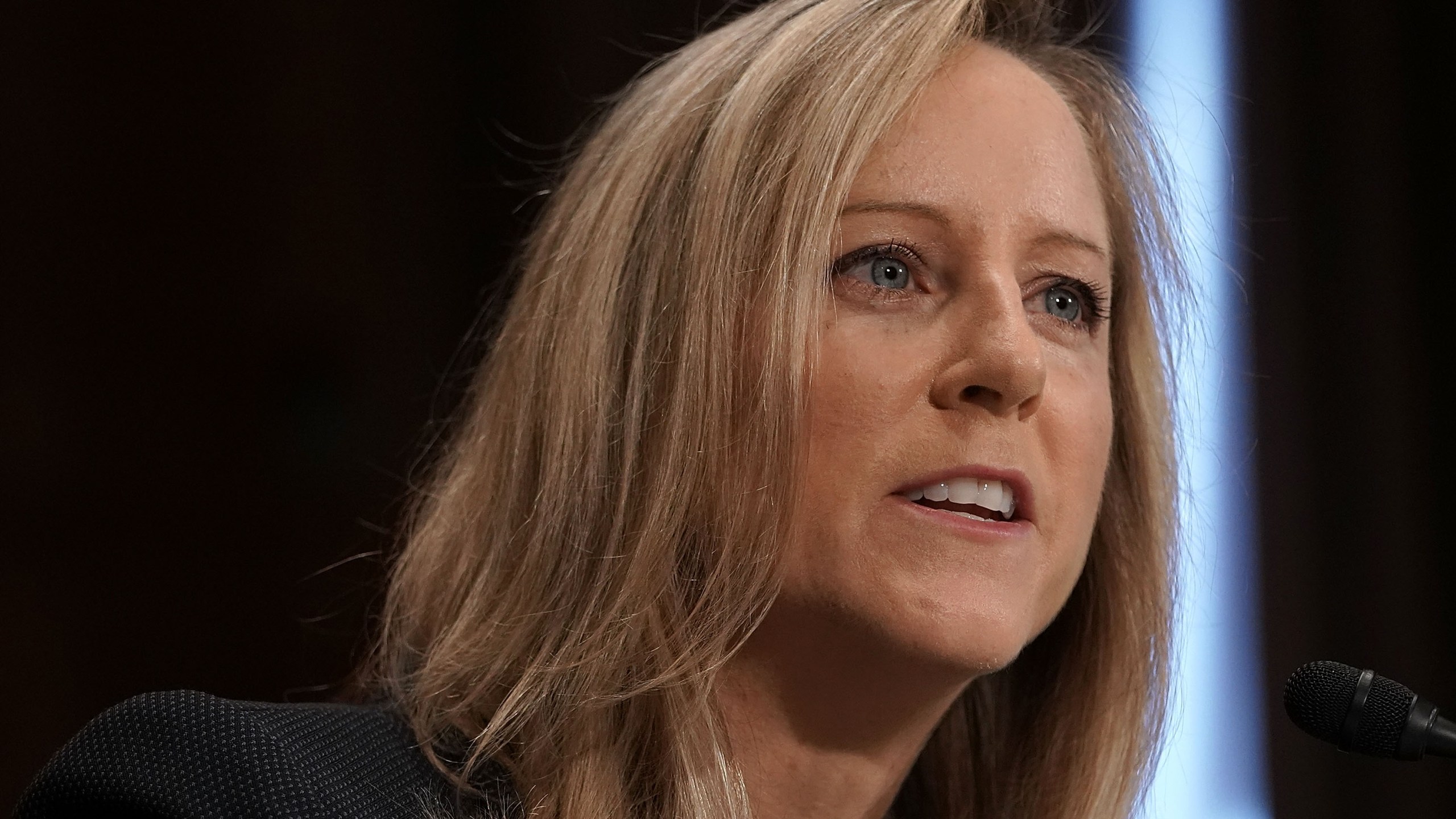 White House Office of Management and Budget official Kathleen Laura Kraninger, who is President Trump's nominee to become director of Bureau of Consumer Financial Protection, testifies during a confirmation hearing before the Senate Committee on Banking, Housing, and Urban Affairs July 19, 2018. (Credit: Alex Wong/Getty Images)