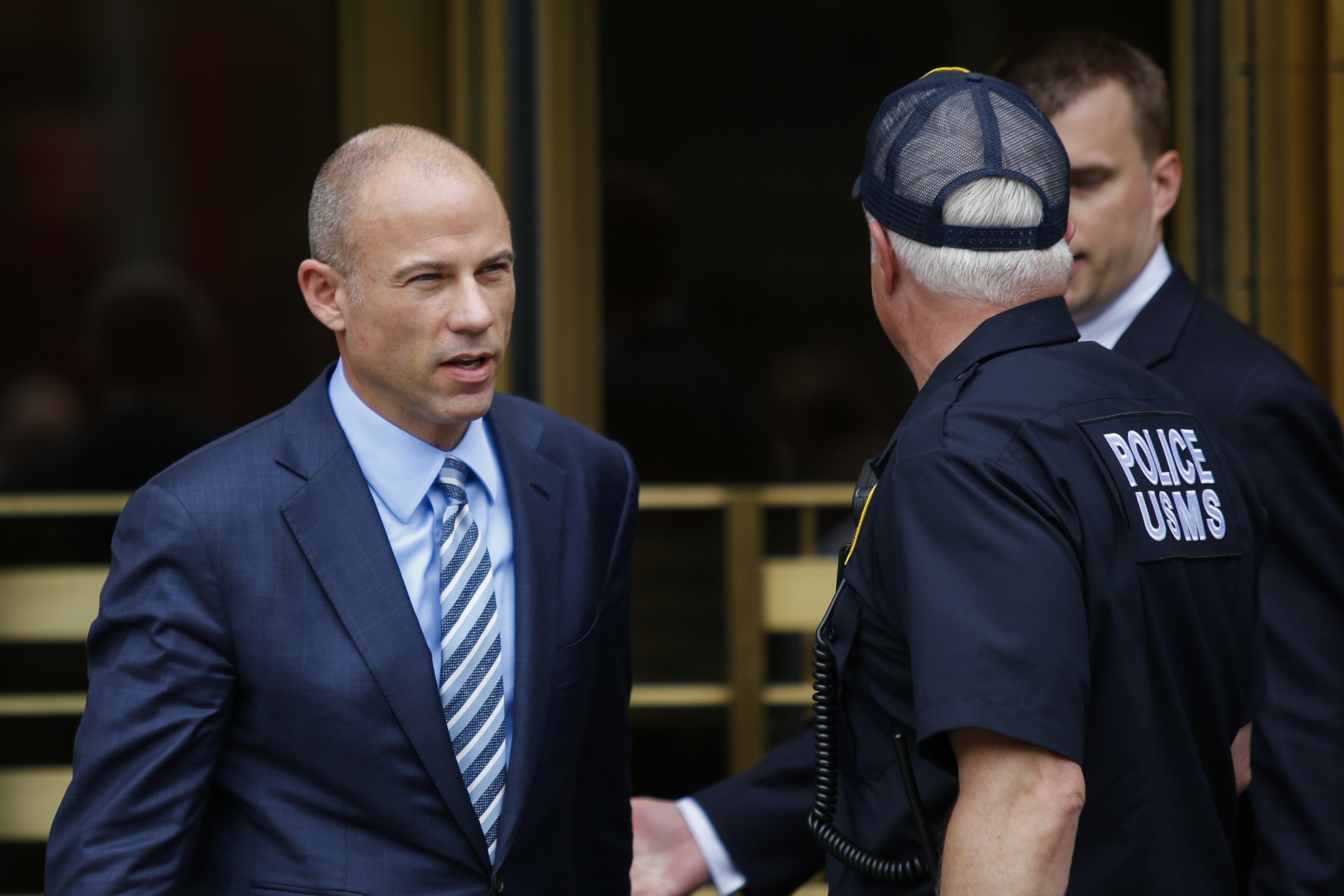 Michael Avenatti, lawyer of adult film actress Stormy Daniels, exits the United States District Court Southern District of New York on May 30, 2018, in New York City. (Credit: Eduardo Munoz Alvarez/Getty Images)