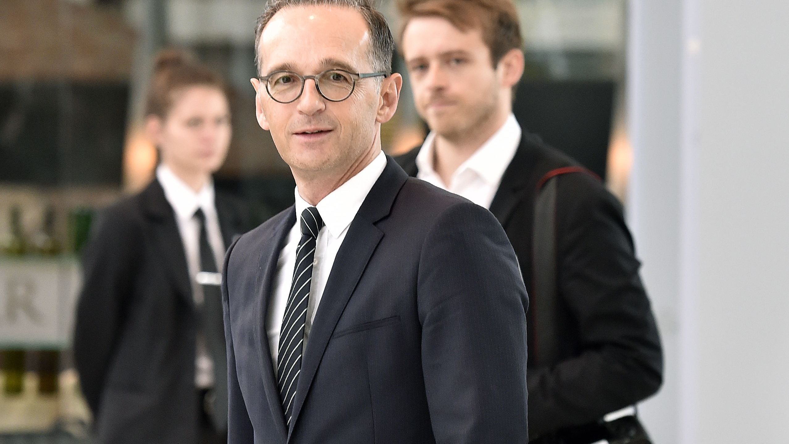 Germany Foreign Minister Heiko Maas arrives for a Comprehensive Plan of Action (JCPOA) ministerial meeting on the Iran nuclear deal on July 6, 2018 in Vienna, Austria. (Credit: HANS PUNZ/AFP/Getty Images)