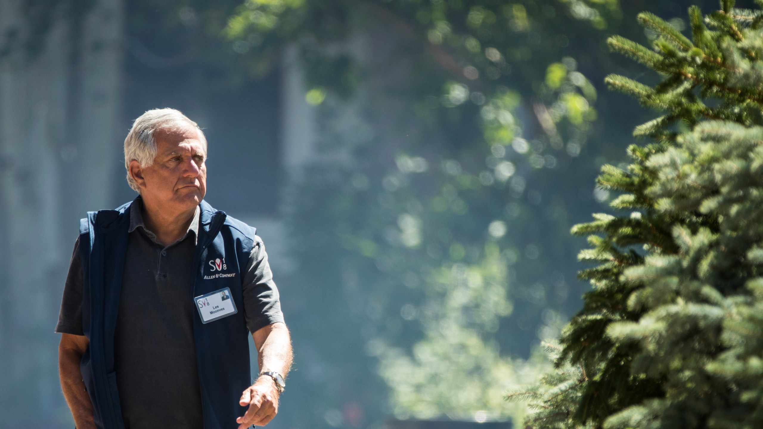 Leslie "Les" Moonves, president and chief executive officer of CBS Corp., attends the annual Allen & Co. Sun Valley Conference, July 11, 2018, in Sun Valley, Idaho. (Credit: Drew Angerer/Getty Images)