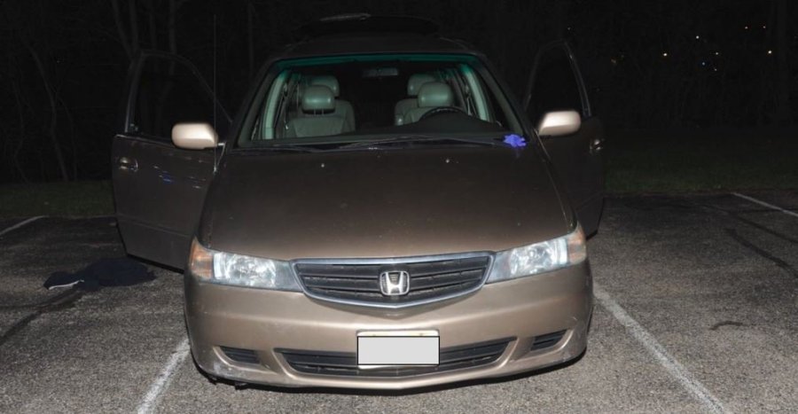 The 2002 Honda Odyssey in which Kyle Plush, 16, died on April 10, 2018. (Credit: Cincinnati Police via CNN)