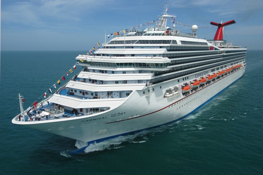 A hotel steward aboard the Carnival Glory spotted the man in the water Sunday afternoon. (Credit: ANDY NEWMAN/CARNIVAL CRUISE LINE)