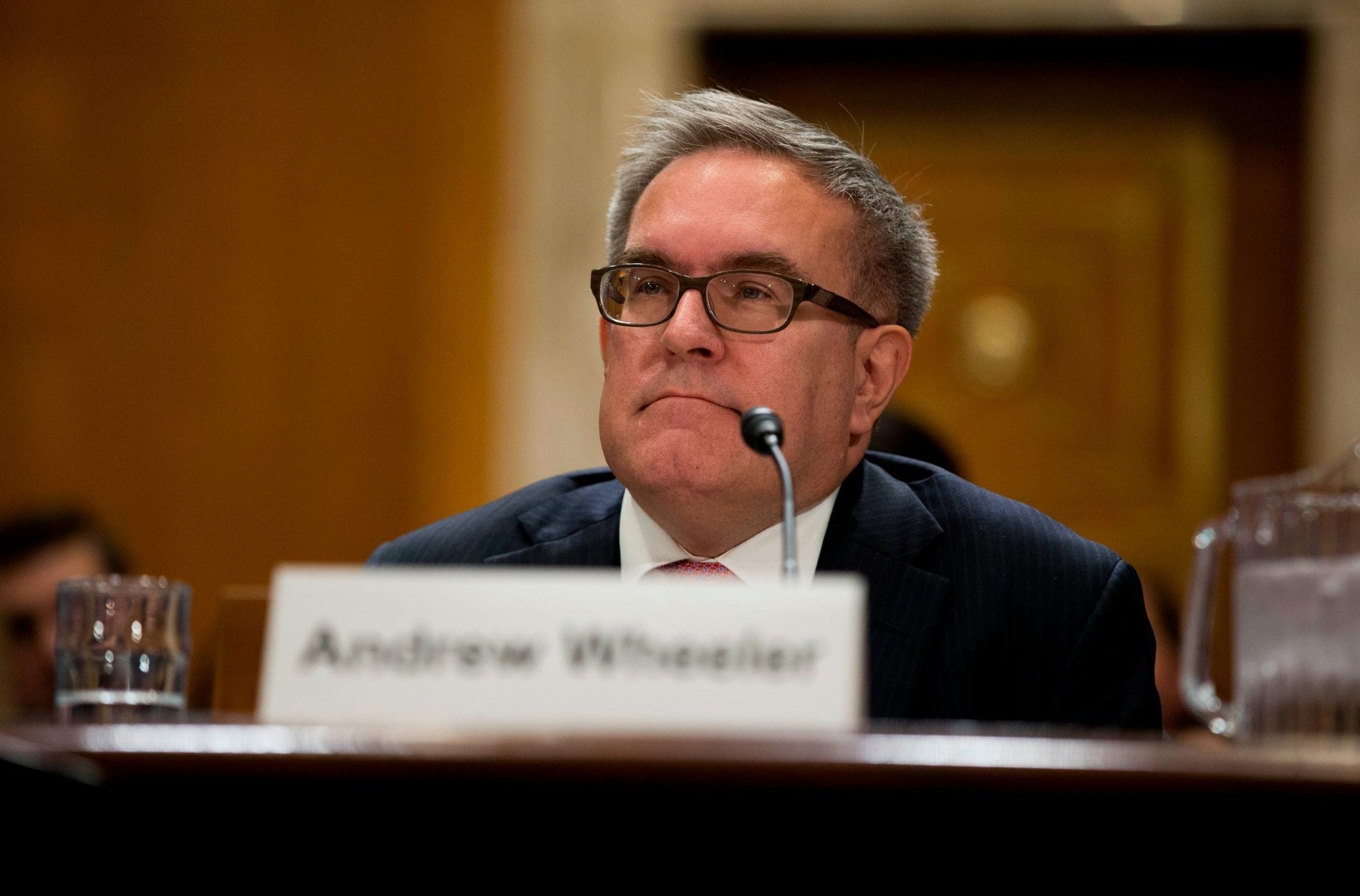 Andrew Wheeler during his confirmation hearing to be Deputy Administrator of the Environmental Protection Agency on Capitol Hill in Washington, D.C. on Nov. 8, 2017. (Credit: Alex Edelman/CNP/AP)