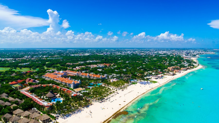 An aerial view of Cancun, Mexico, is seen in this file photo. (Credit: iStock / Getty Images Plus)