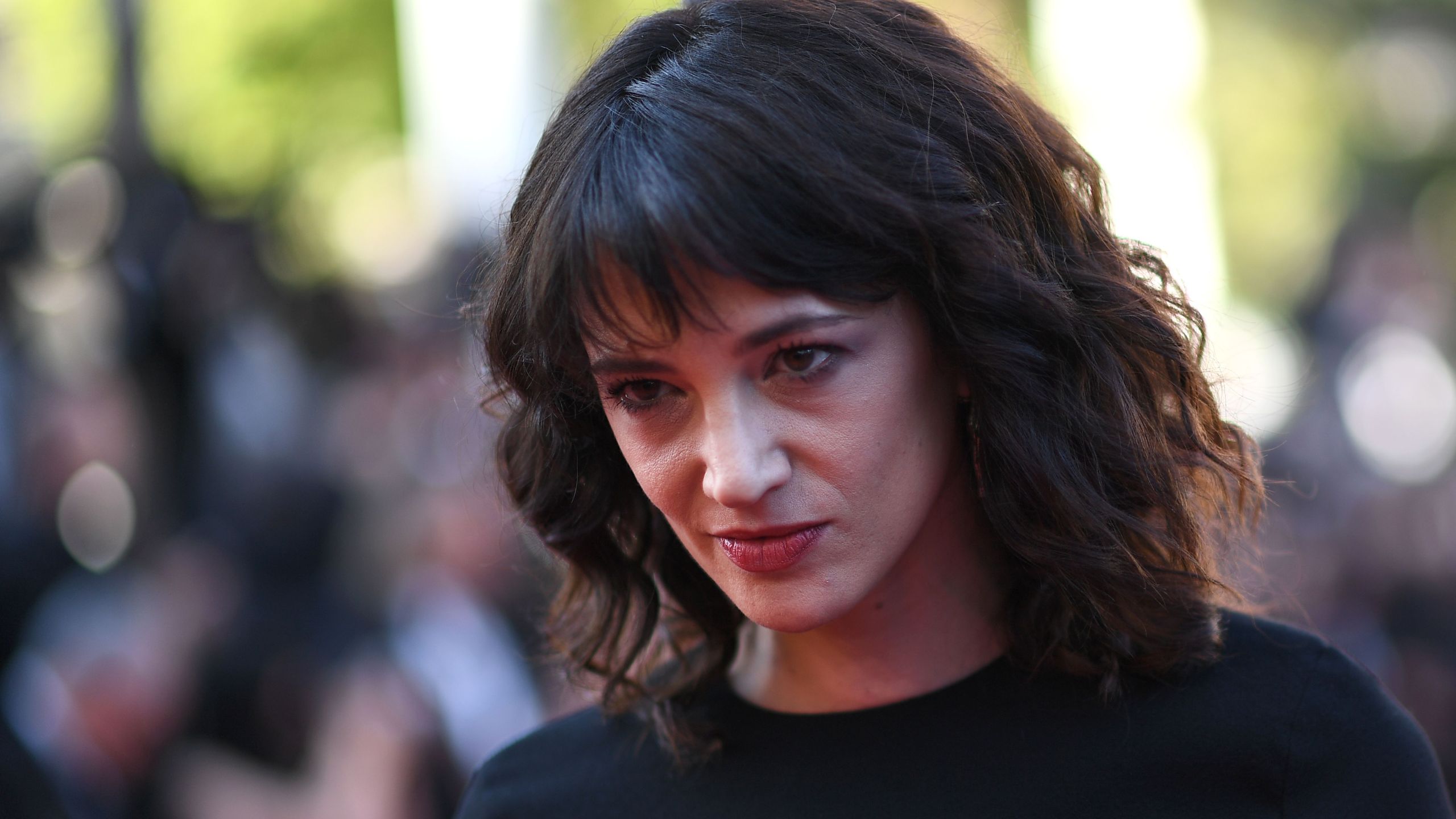 Asia Argento poses as she arrives on May 19, 2018 for the closing ceremony and the screening of the film "The Man Who Killed Don Quixote" at the 71st edition of the Cannes Film Festival in Cannes, France. (Credit: ANNE-CHRISTINE POUJOULAT/AFP/Getty Images)