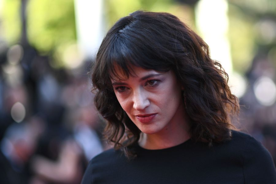 Asia Argento poses as she arrives on May 19, 2018 for the closing ceremony and the screening of the film "The Man Who Killed Don Quixote" at the 71st edition of the Cannes Film Festival in Cannes, France. (Credit: ANNE-CHRISTINE POUJOULAT/AFP/Getty Images)