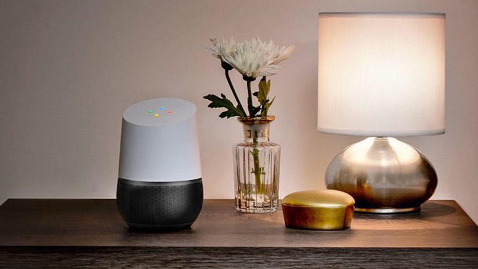 A Google Home smart speaker is visible in this file photo. (Credit: Google)