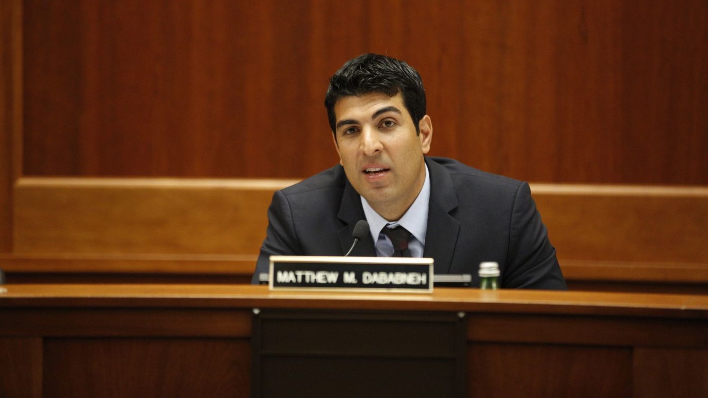 Former Assemblyman Matt Dababneh (D-Woodland Hills) is seen at a legislative hearing in Calabasas in 2016. (Credit: Kirk McKoy / Los Angeles Times)