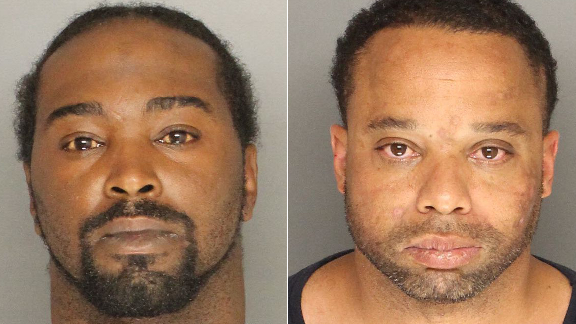 Tyrone Taylor and Henry Jernigan are seen in booking photos provided by the Santa Barbara County Sheriff's Office on Aug. 30, 2018.