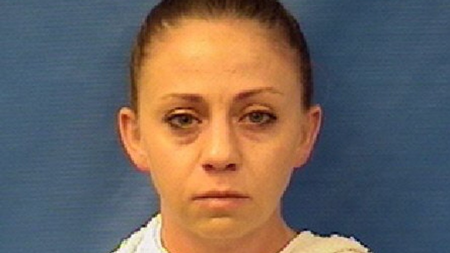 Amber Guyger, the police officer charged with manslaughter in the shooting of a man inside his Dallas apartment, has been fired from the department, according to a statement Dallas Police Chief U. Renee Hall. (Credit: Kaufman County Jail)