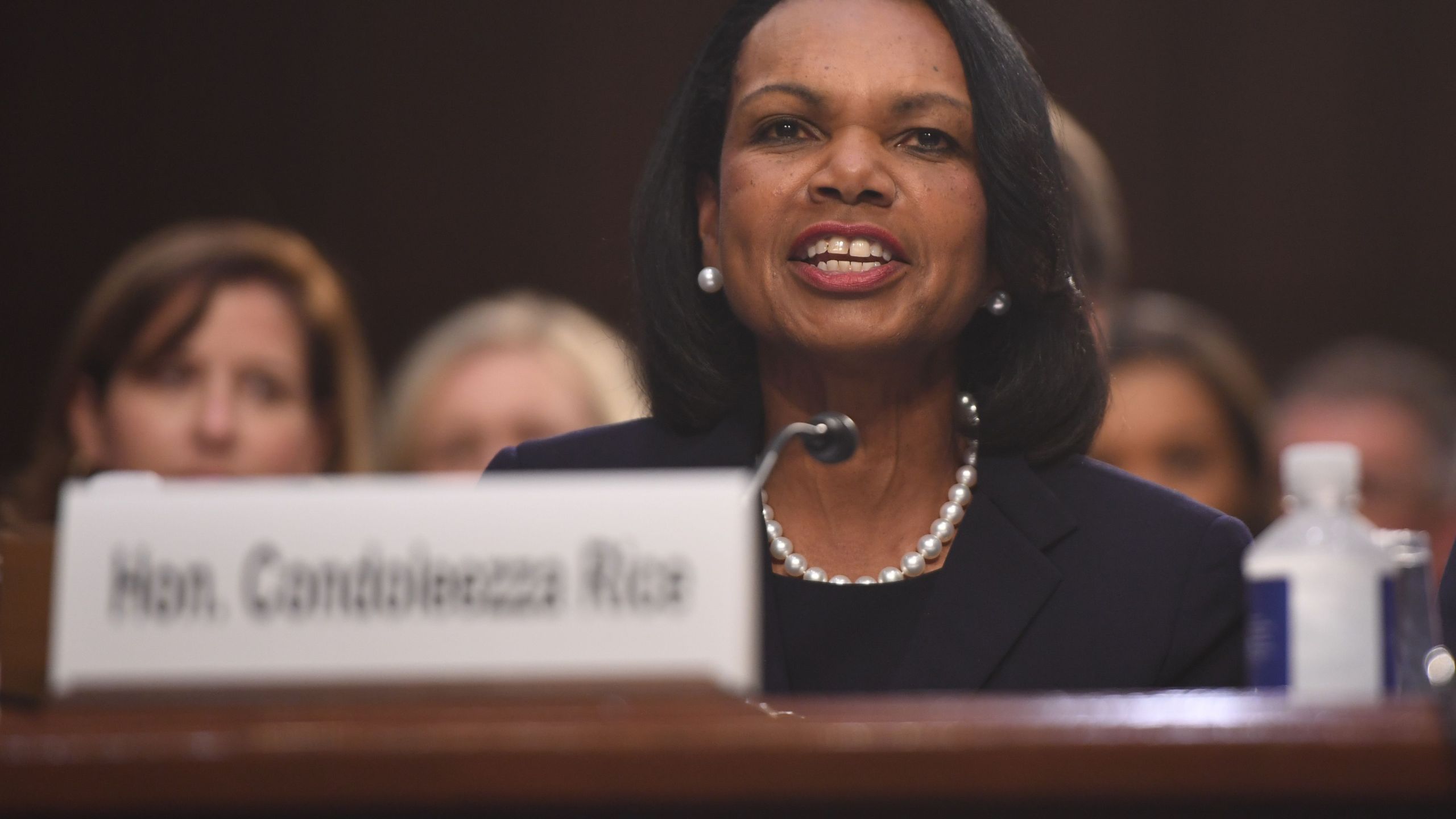 Condoleezza Rice, former Secretary of State, speaks before the Senate Judiciary Committee during the confirmation hearing for Judge Brett Kavanaugh on Sept. 4, 2018. (Credit: Saul Loeb / AFP / Getty Images)