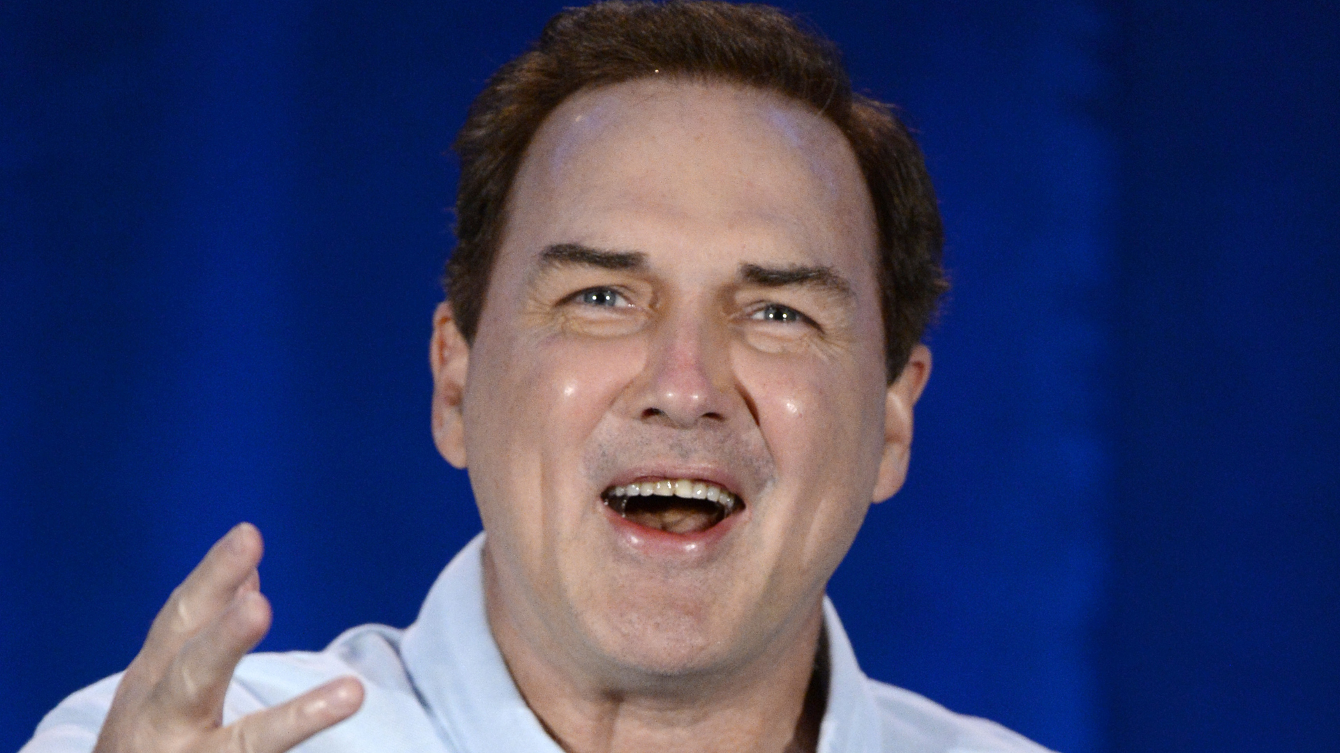 Norm Macdonald, speaks during a panel discussion of reality television talent show "Last Comic Standing" during NBCUniversal Summer Press Day April 2, 2015, in Pasadena. (Credit: Kevork Djansezian/Getty Images)