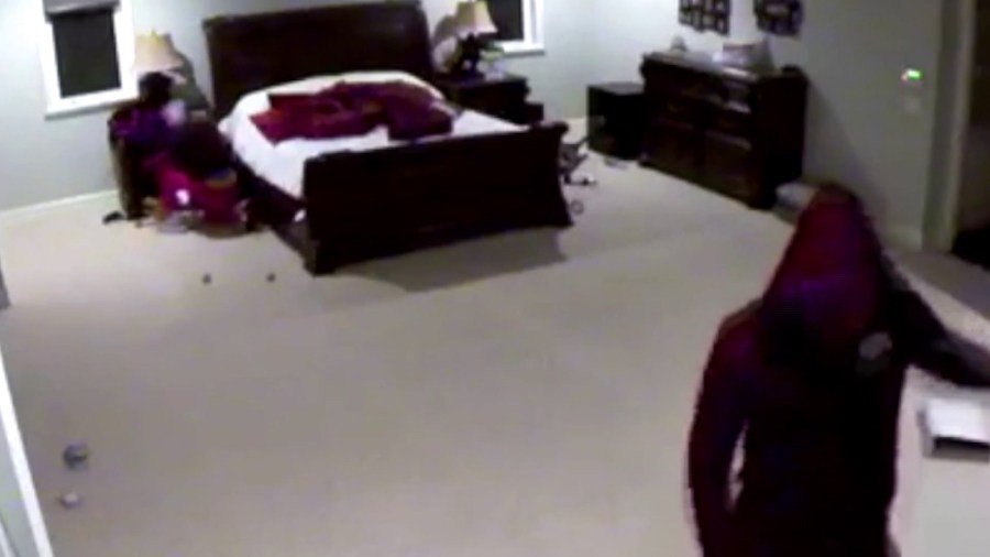 LAPD released video of burglars ransacking a bedroom in Yasiel Puig's home.