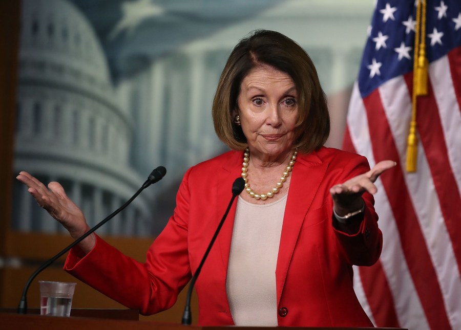 House Minority Leader Nancy Pelosi (D-CA) speaks to the media during her weekly news conference at the U.S. Capitol on September 6, 2018 in Washington, DC. (Credit: Mark Wilson/Getty Images)