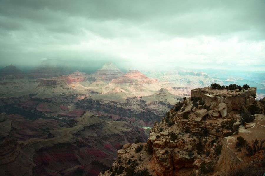 In this file photo, the Colorado River is seen at the bottom of the Grand Canyon on April 20, 2018. (Credit: ERIC BARADAT/AFP/Getty Images)