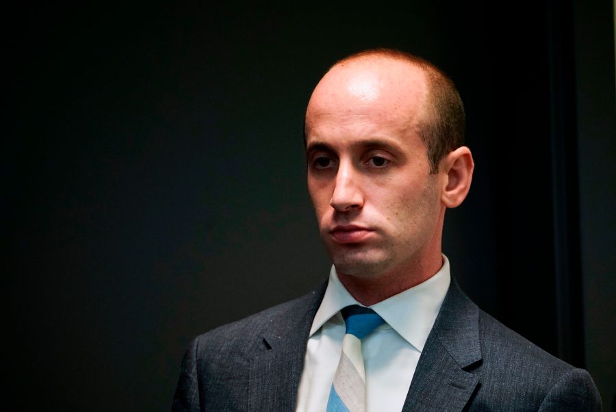 Senior adviser to the president Stephen Miller is seen during an immigration event with President Donald Trump in the South Court Auditorium, next to the White House, on June 22, 2018. (Credit: Mandel Ngan / AFP / Getty Images)