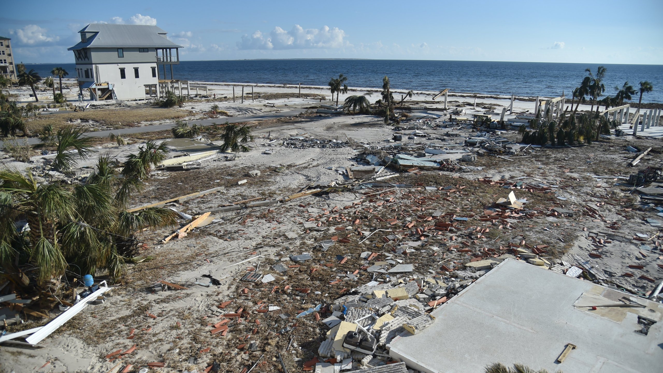 Many of the coastal houses in Mexico Beach, Florida, have been obliterated. (Credit: CNN)