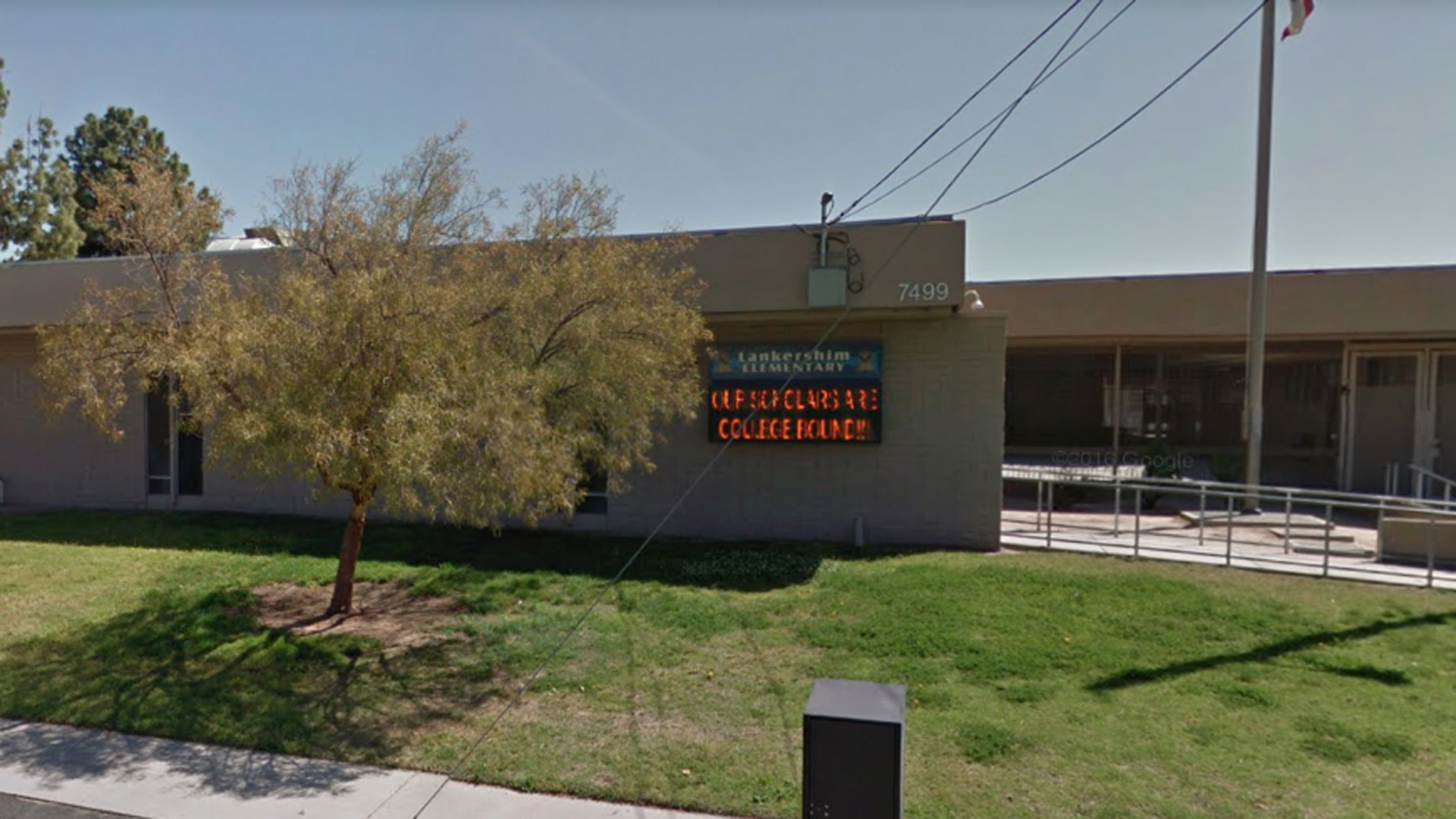 Lankershim Elementary School in San Bernardino is seen in a Google Maps street view image.