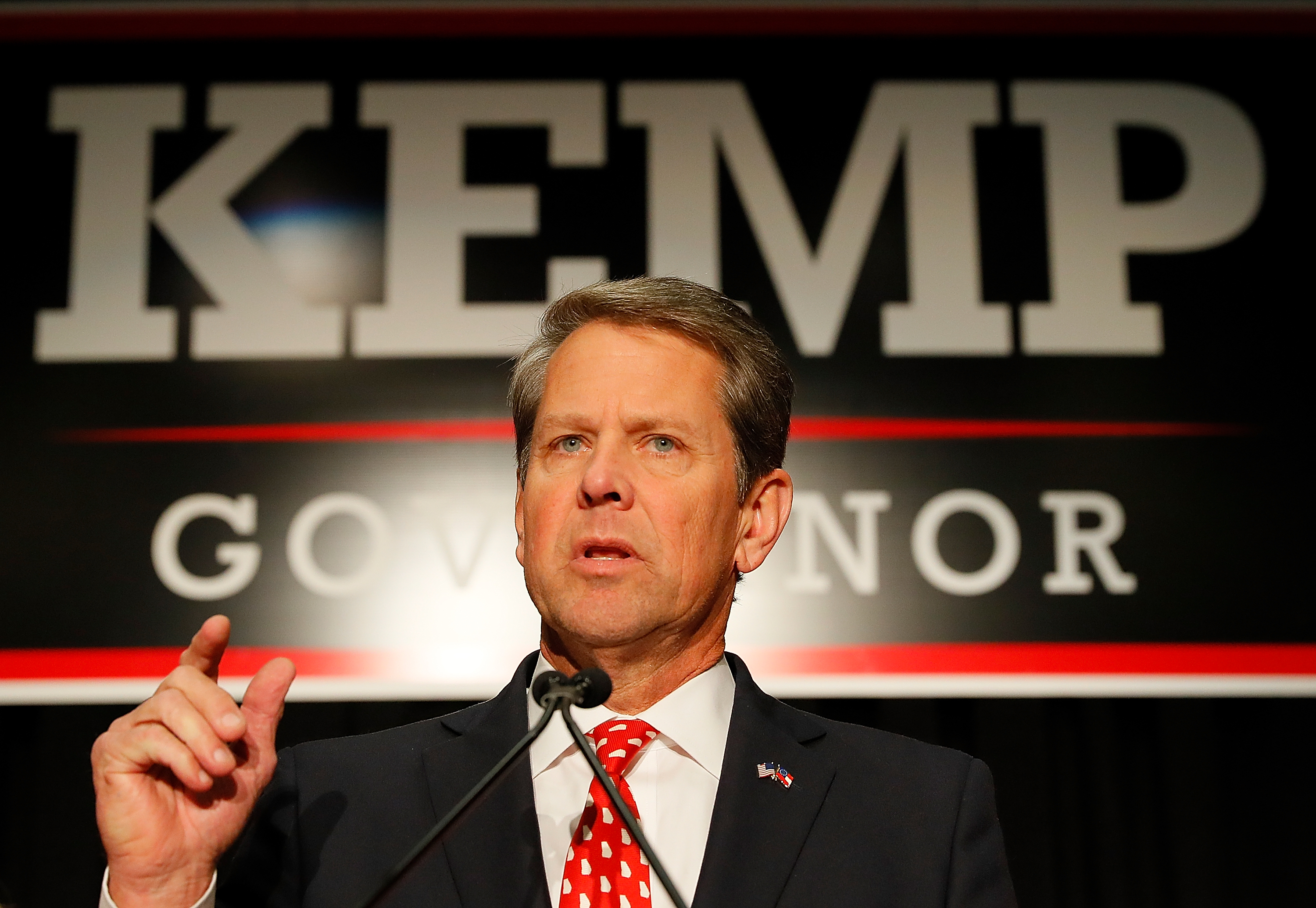 Republican gubernatorial candidate Brian Kemp attends the Election Night event at the Classic Center on Nov. 6, 2018 in Athens, Georgia. (Credit: Kevin C. Cox/Getty Images)