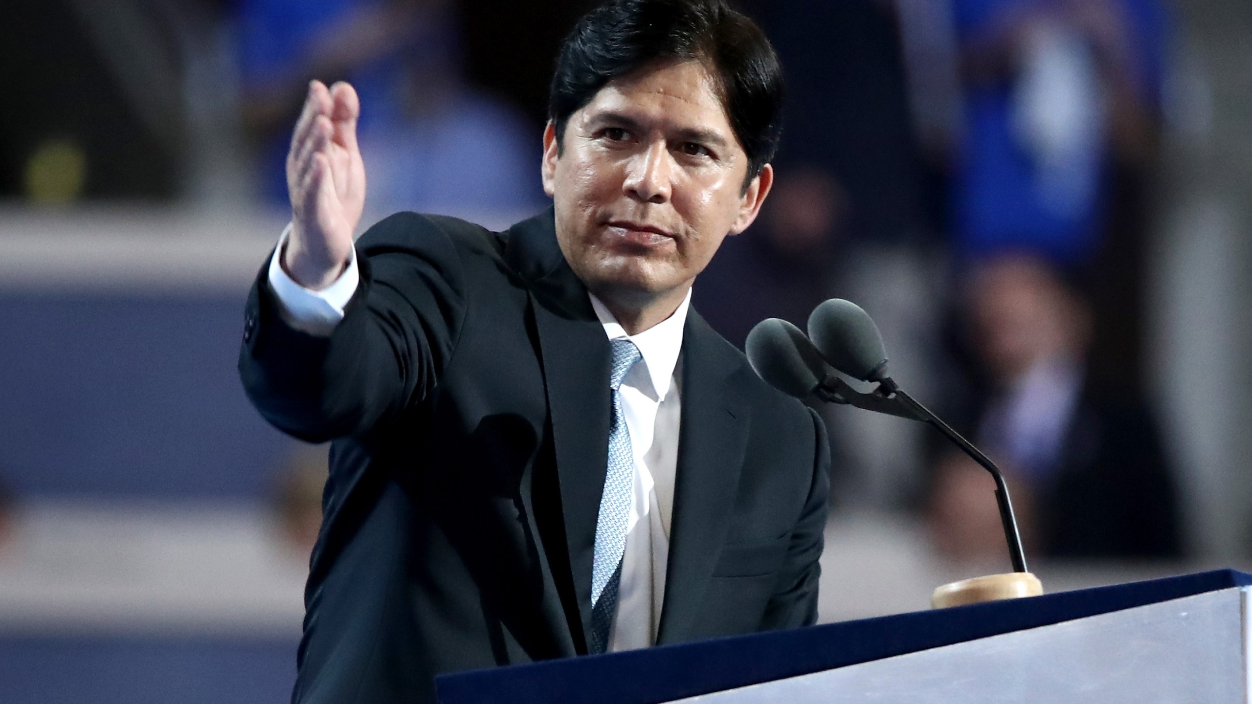 California State Sen. Kevin de Leon delivers a speech on the first day of the Democratic National Convention at the Wells Fargo Center, July 25, 2016, in Philadelphia. (Jessica Kourkounis/Getty Images)