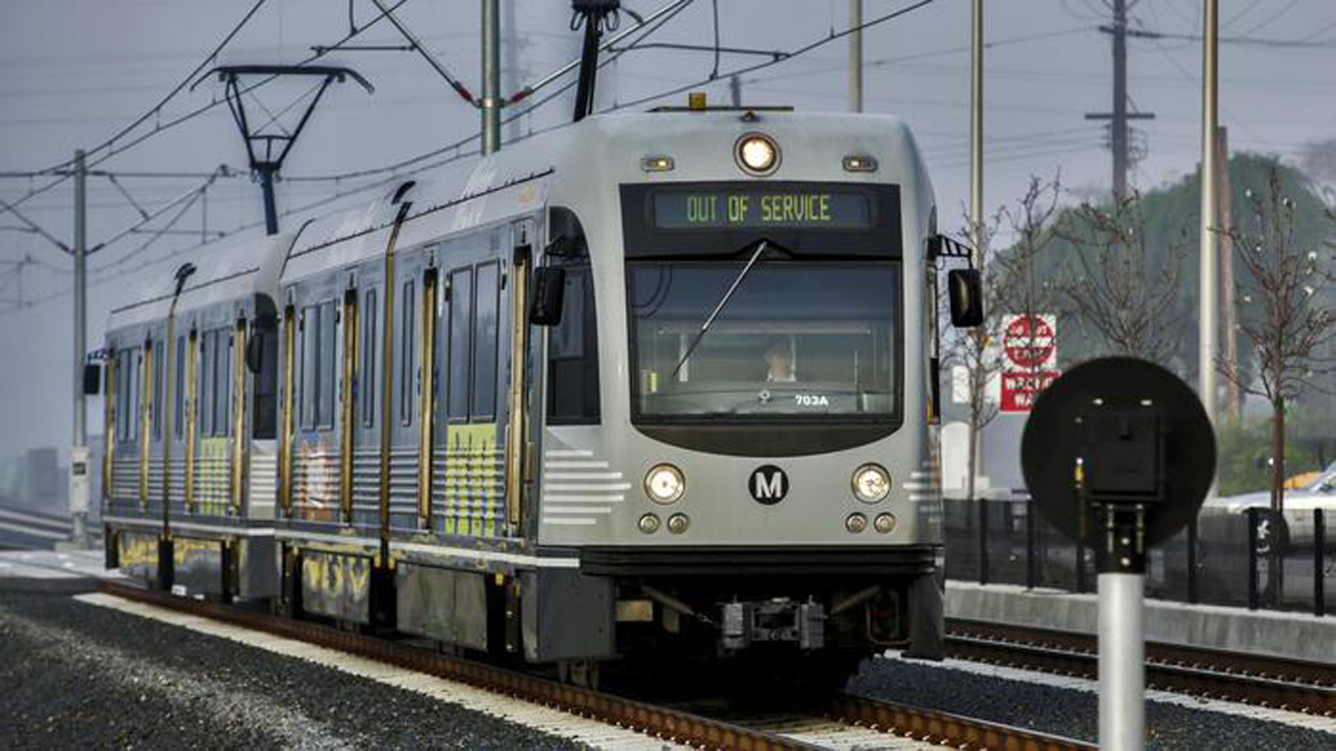 A Metro Gold Line train is seen in a file photo. (Credit: Irfan Khan / Los Angeles Times)