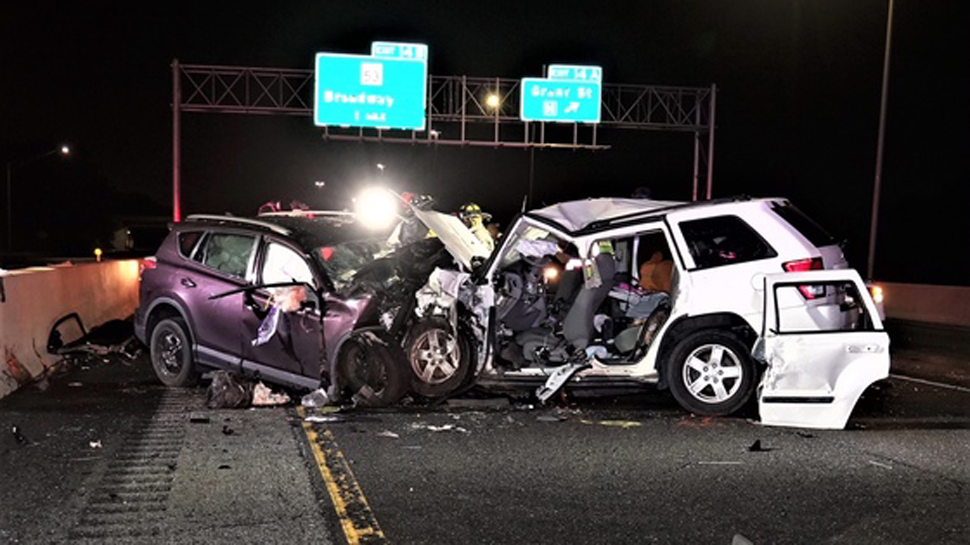 Indiana State Police released this photo of the crash site in Gary.