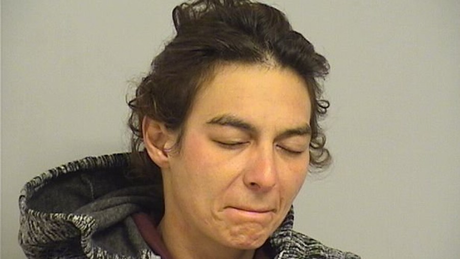 Lyza Vagin is seen in a booking photo released by Tulsa police.