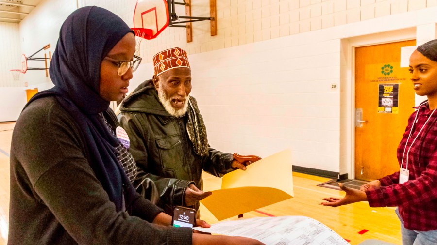 Voters cast ballots at a polling station in Minneapolis on Nov. 6, 2018. (Credit: KEREM YUCEL/AFP/Getty Images)