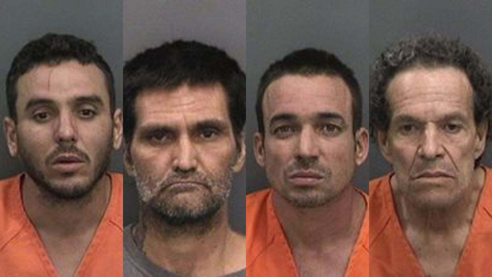 From left: Lemuel Escobar, Alberto Obaya, Humberto Ramirez, and Vidal Estrada. (Credit: Hillsborough County Sheriff's Office)