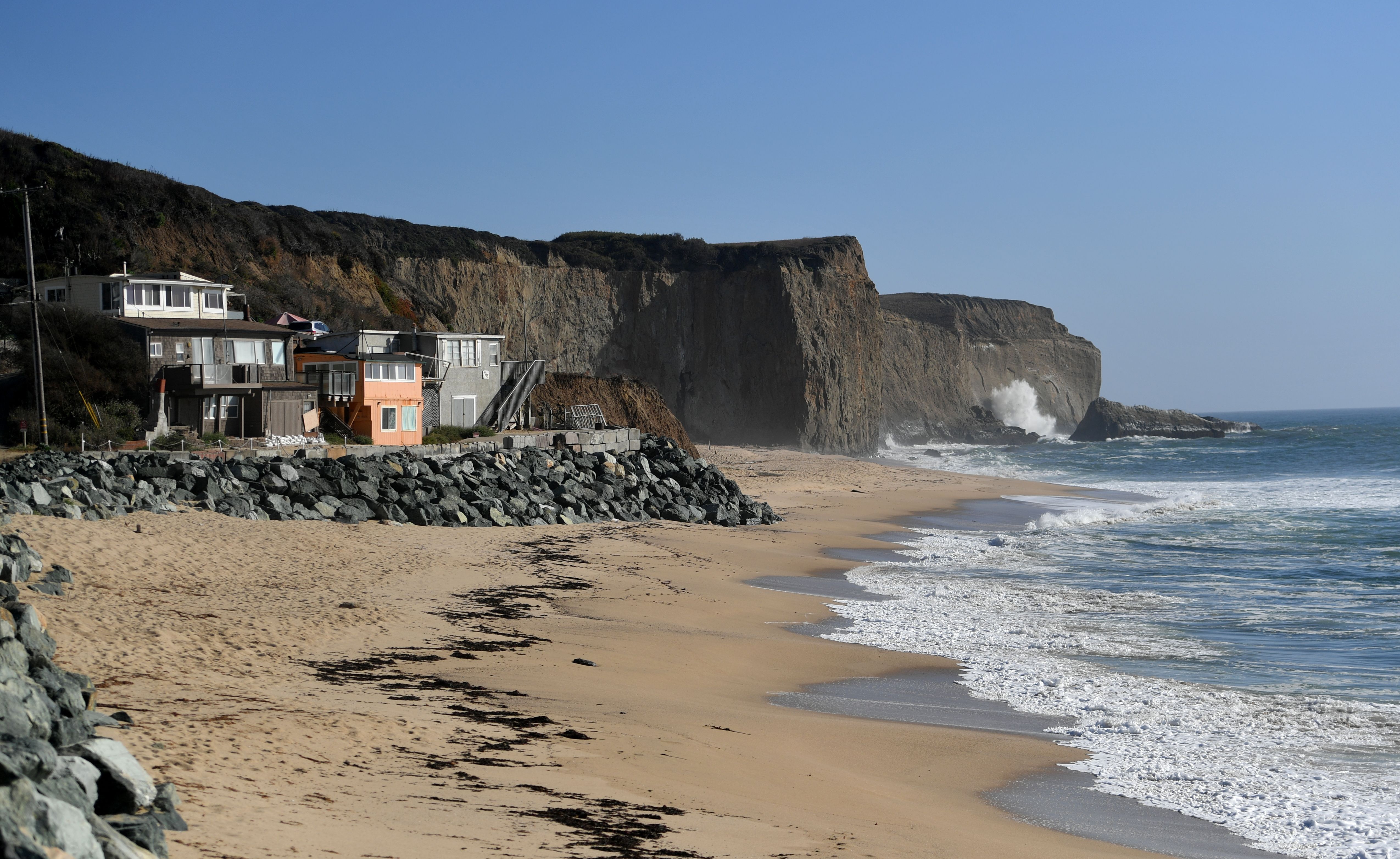 Martin's Beach is seen in Half Moon Bay, Calif. on Sept. 19, 2018. (Credit: JOSH EDELSON/AFP/Getty Images)