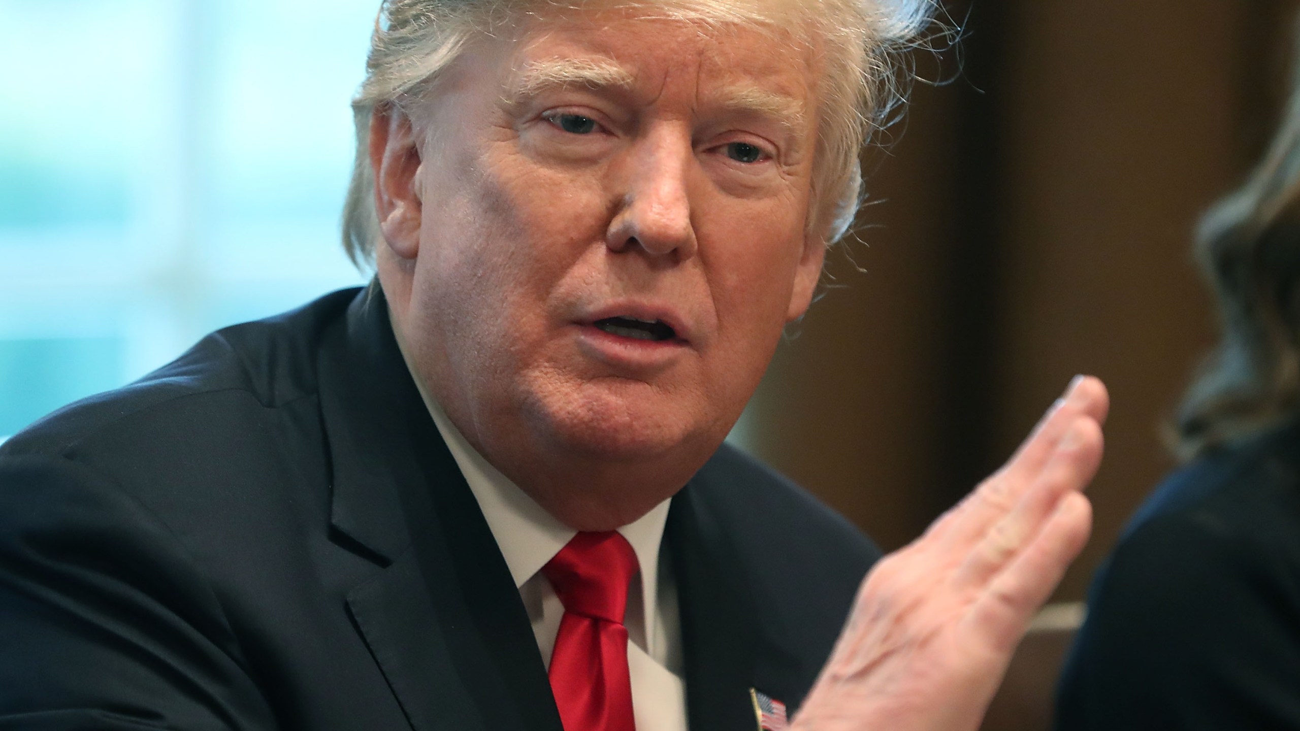 U.S. President Donald Trump speaks during a meeting with Governors elects in the Cabinet Room at the White House on December 13, 2018 in Washington, DC. (Credit: Mark Wilson/Getty Images)