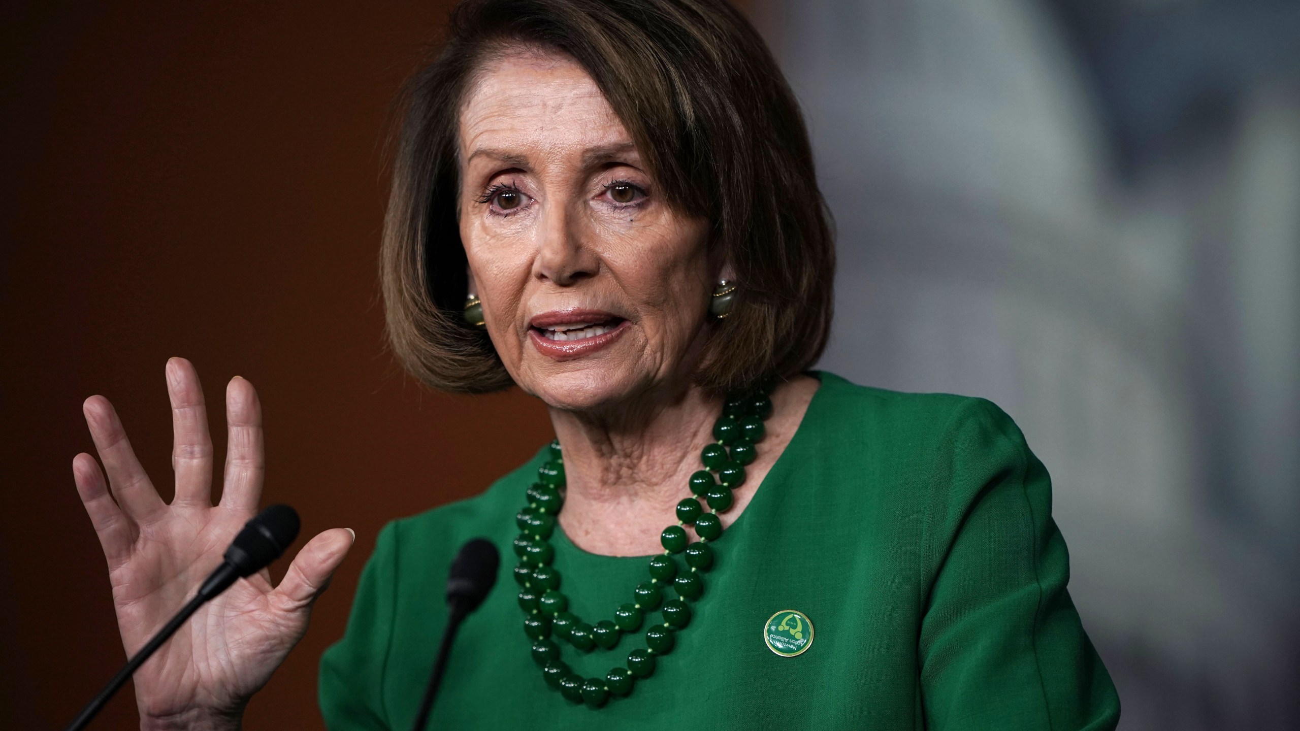 U.S. House Democratic Leader Nancy Pelosi speaks during her weekly news conference Dec. 6, 2018, in Washington, DC.(Credit: Alex Wong/Getty Images)