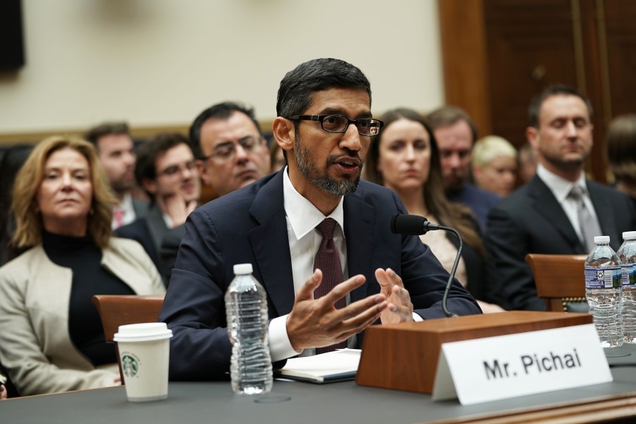 Google CEO Sundar Pichai testifies before the House Judiciary Committee at the Rayburn House Office Building on Dec. 11, 2018. (Credit: Alex Wong/Getty Images)