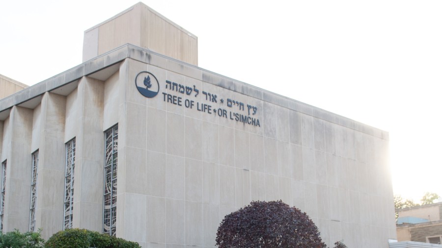 The Tree of Life Synagogue is seen in Pittsburgh, Pennsylvania. (Credit: SAUL LOEB/AFP/Getty Images)