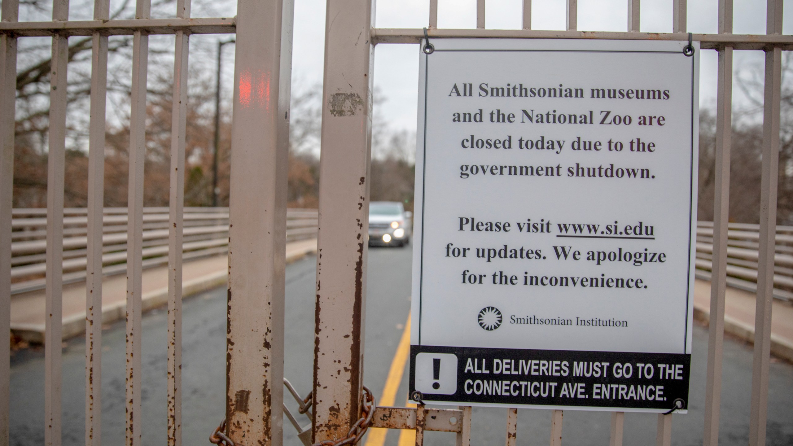 Smithsonian National Zoo is closed to the public on Jan. 02, 2019 in Washington, D.C. amid a government shutdown. (Credit: Tasos Katopodis/Getty Images)